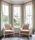Bay window curtains