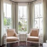 Bay window curtains