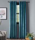 Teal curtains