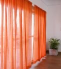 Orange curtains